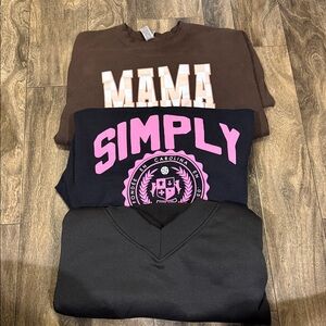 Brown and Black WOMENS Crewnecks Set of 3